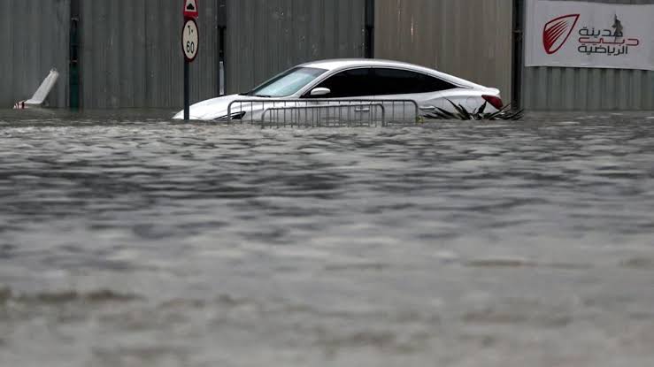 Some EVs in Dubai Continues Through Flooded Streets!