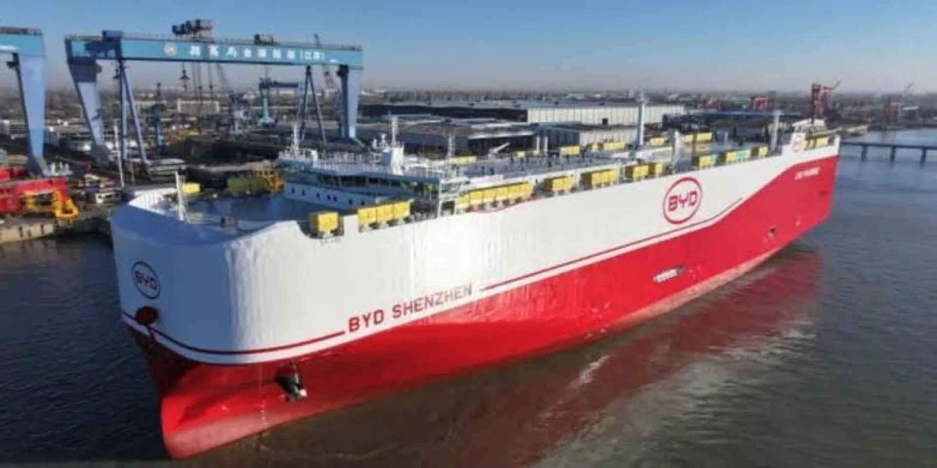 BYD will become a global giant with this ship capable of carrying 9,200 cars at once!