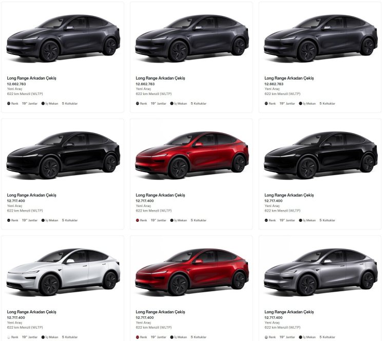 622 km menzilli Tesla Model Y Long Range 10 dakikada tükendi!