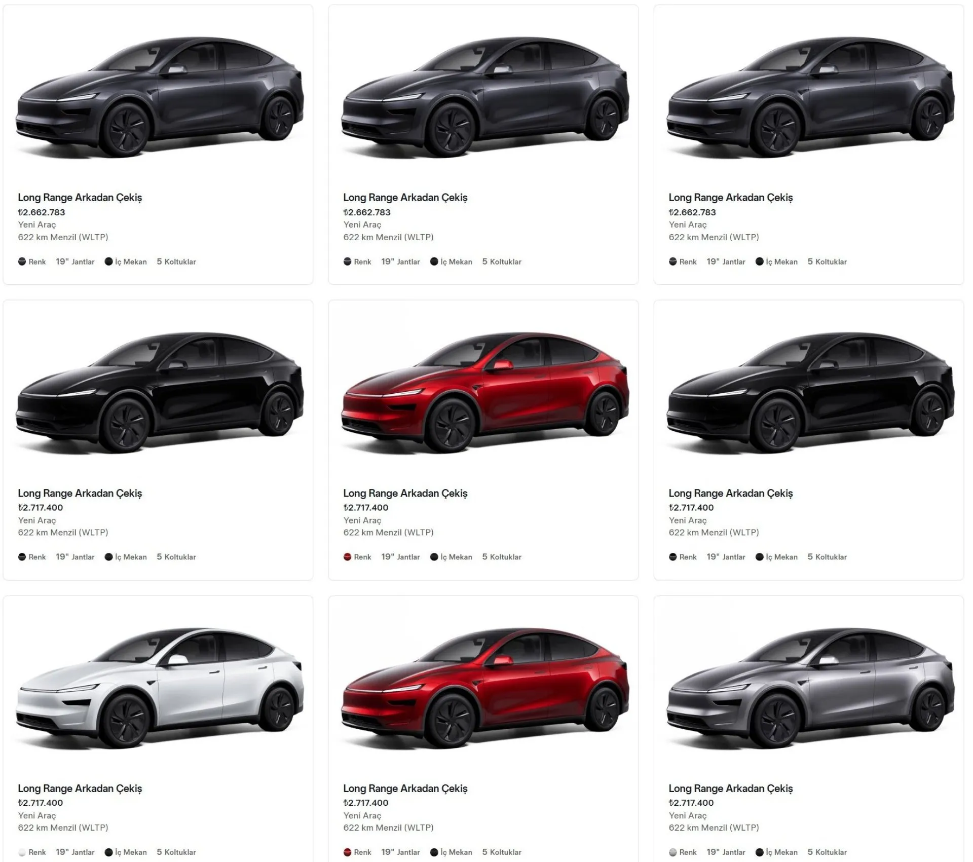 622 km menzilli Tesla Model Y Long Range 10 dakikada tükendi!