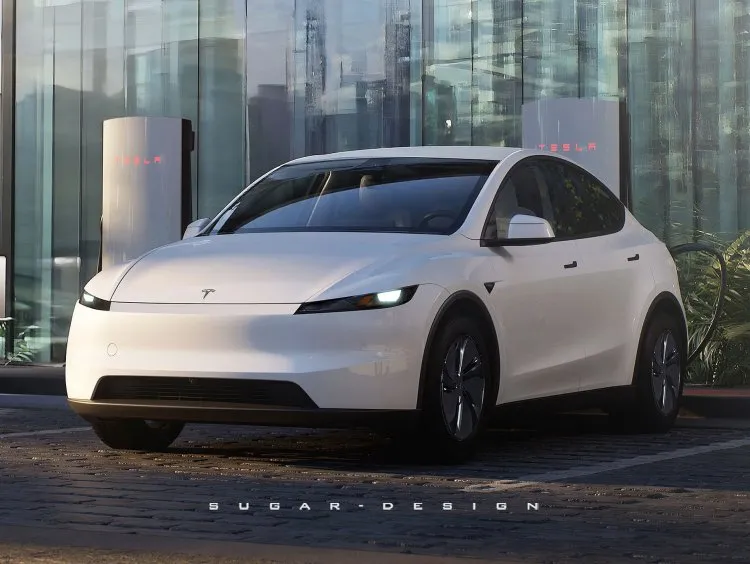 İnternete sızan prototip görüntülerine göre ucuz Tesla'nın ön-arka tasarımları!